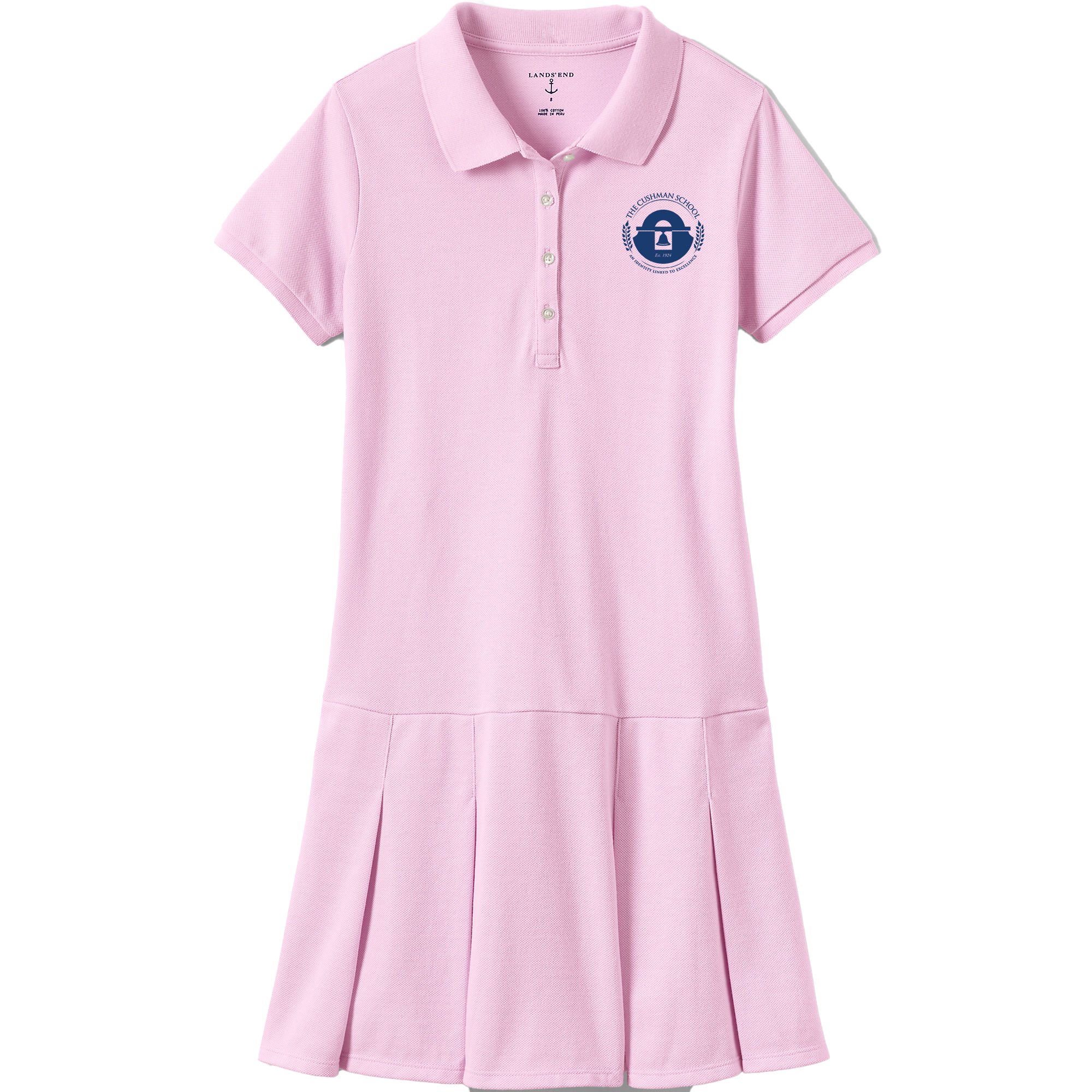 Mesh Polo Dress- Ice Pink