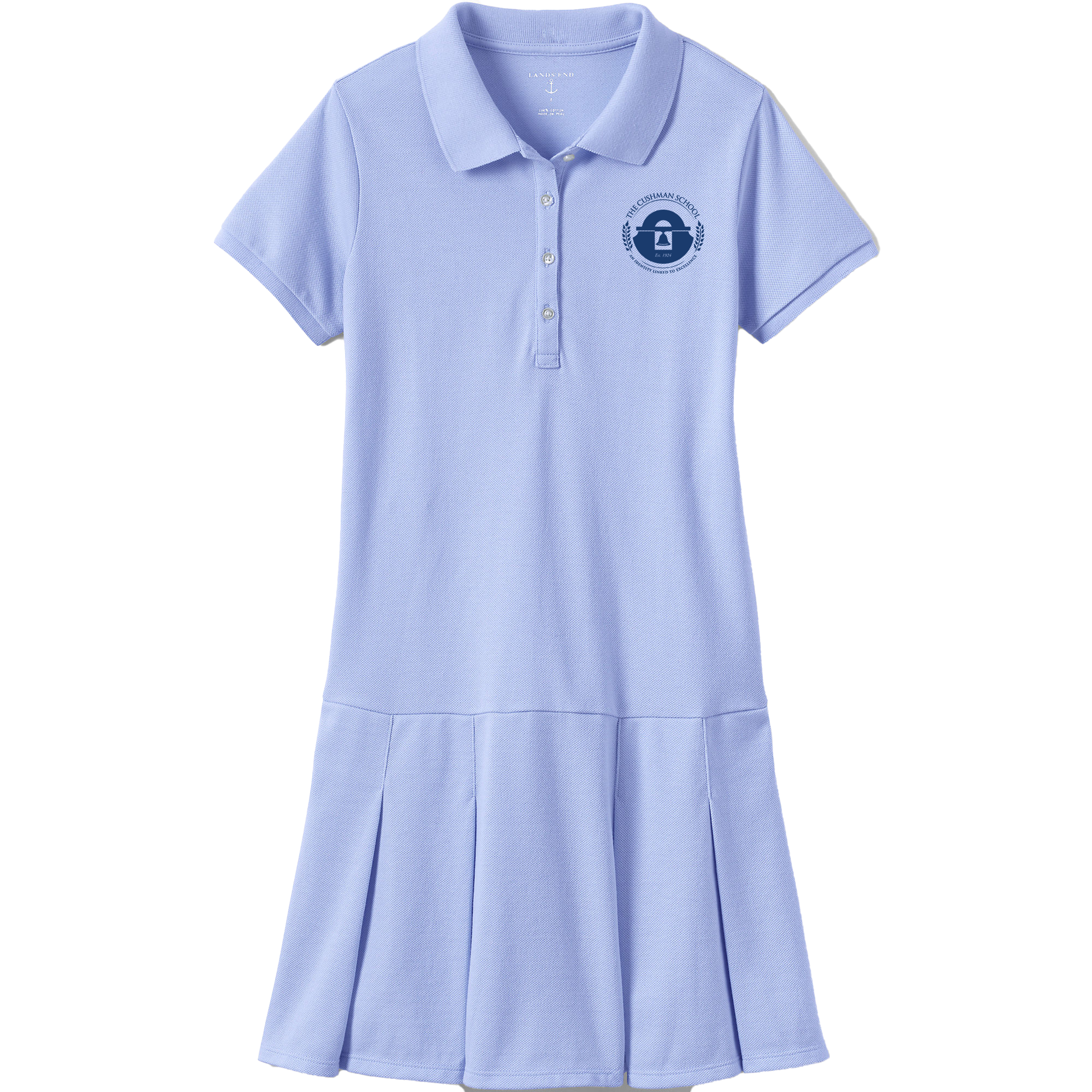 Mesh Polo Dress - Light Blue