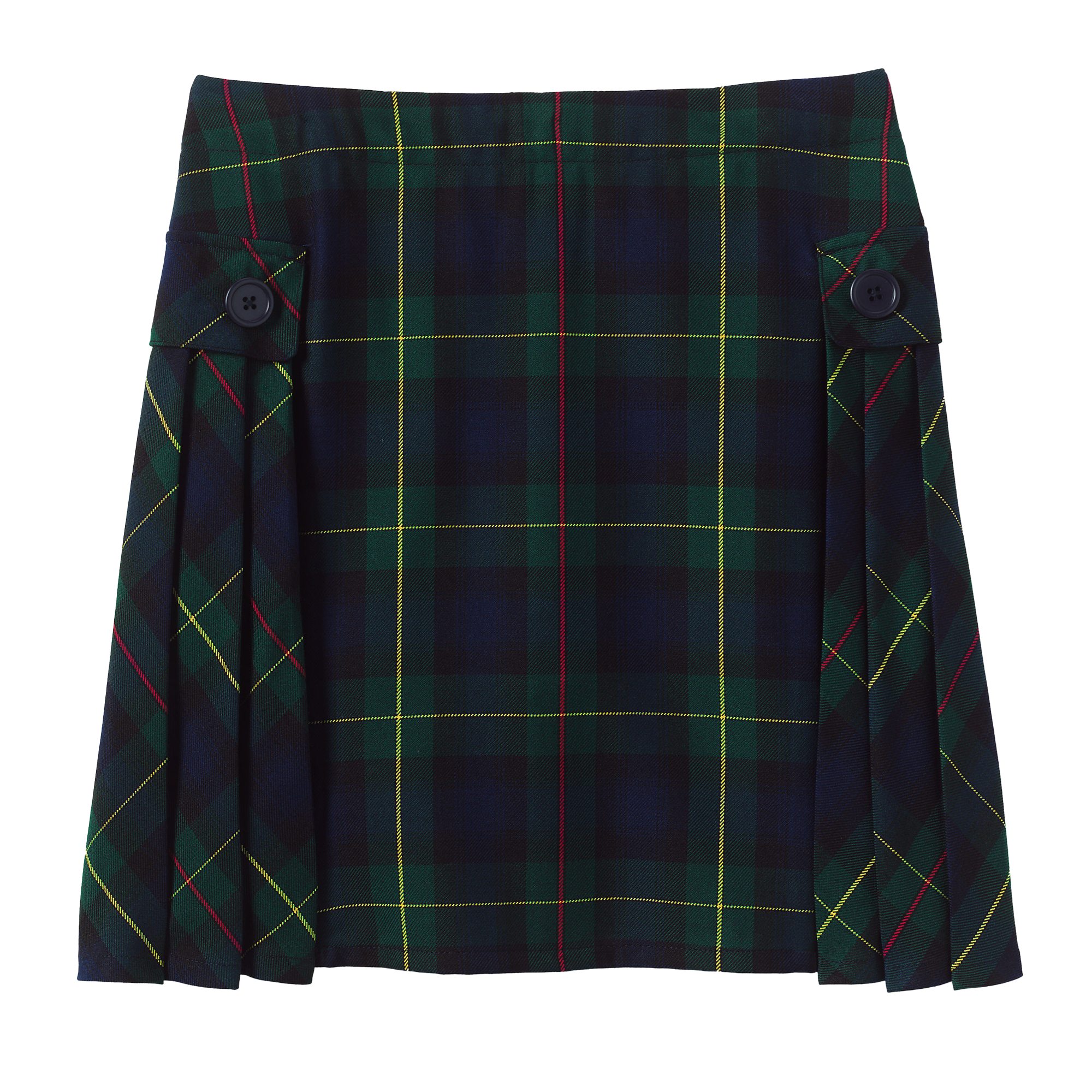 Side Pleat Plaid Skort Above the Knee