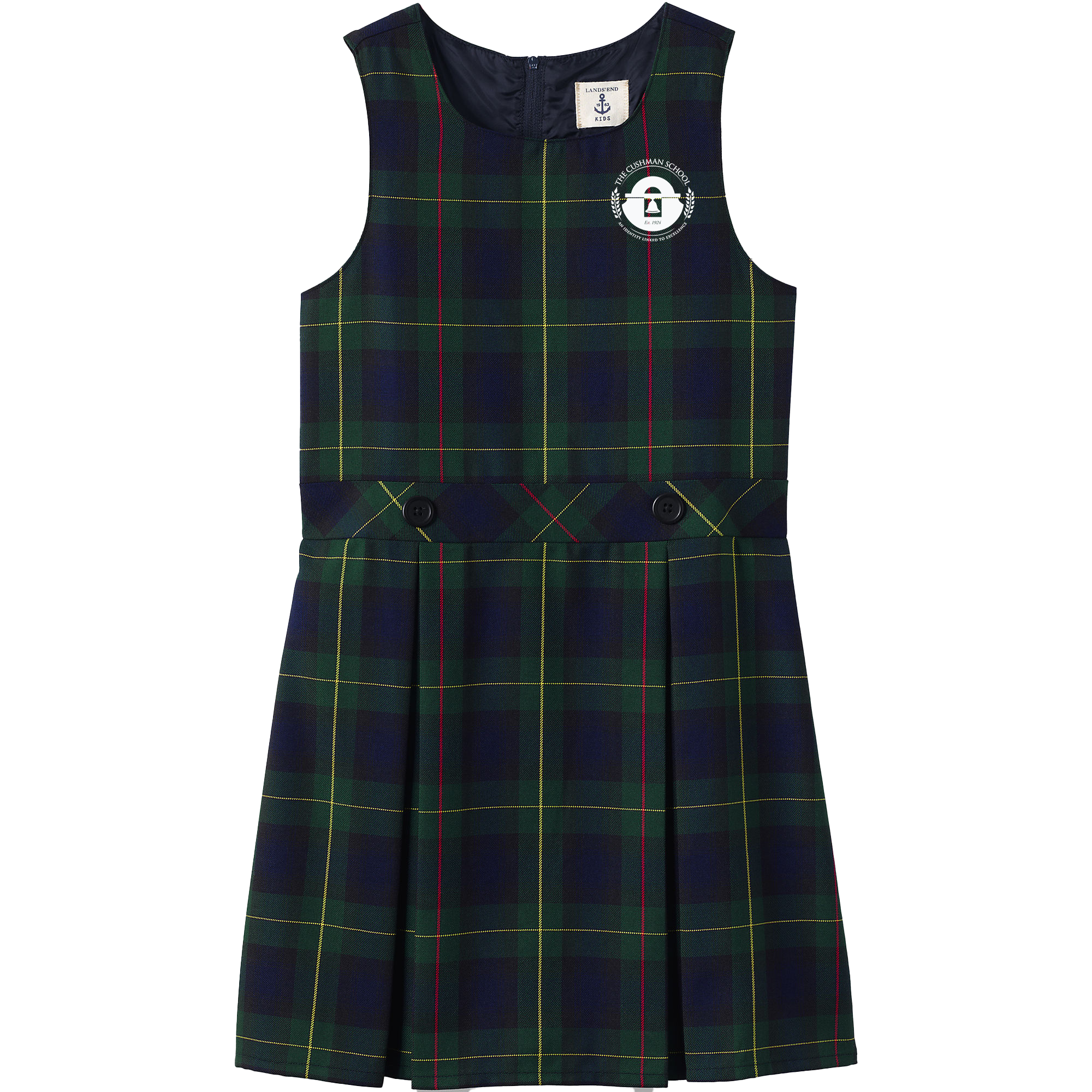 Girls Plaid Jumper Top of Knee